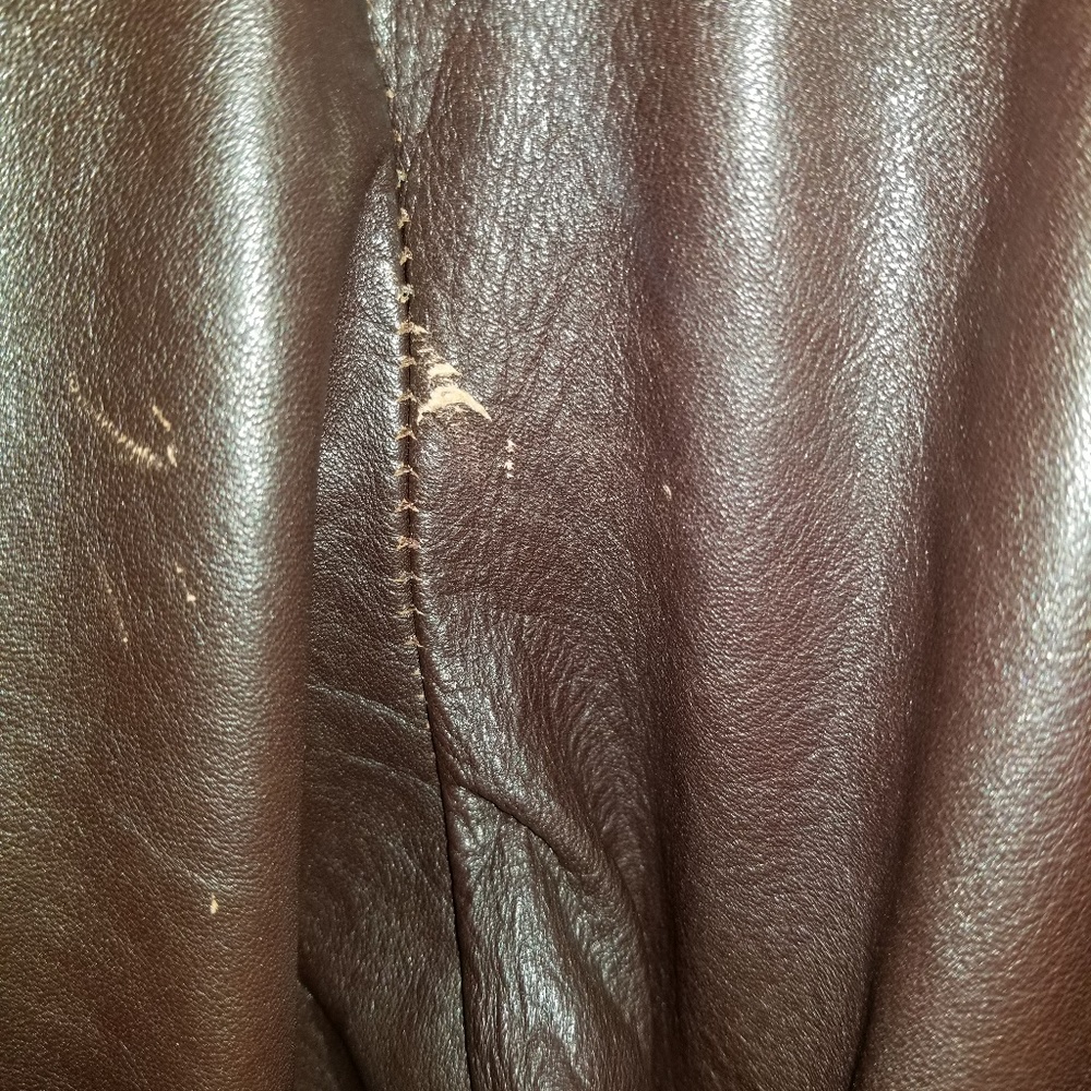 1960s Lilli Ann London Leather and Faux Fur Coat - Picture 5 of 8